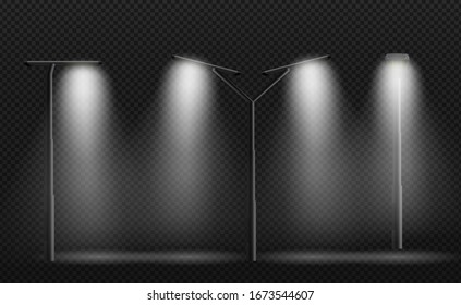 Street Light Lamp post. Used LEDs.Vector Illustration