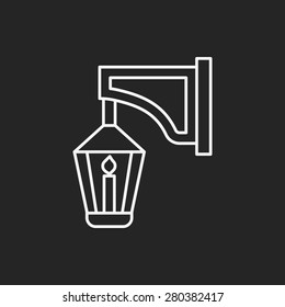 street light line icon