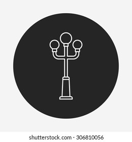 street light line icon