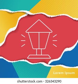 street light line icon