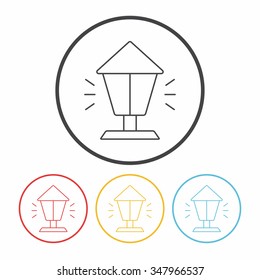 street light line icon