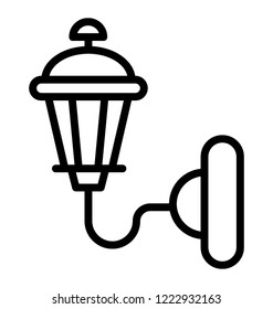 Street light line icon design 