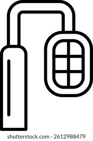 Street Light Line Vector Icon Design