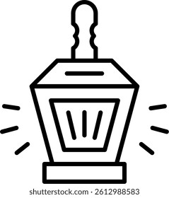 Street Light Line Vector Icon Design