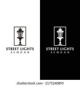 Street Light Logo Design Icon Template