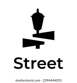 Street light logo vector. Wall Street street light icon concept