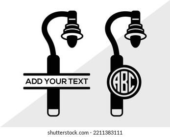 Street Light Monogram SVG Printable Vector Illustration