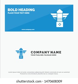 Street, Light, Night, Canada SOlid Icon Website Banner and Business Logo Template. Vector Icon Template background