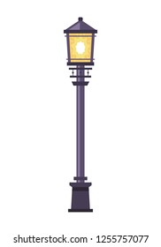 Street light on white background