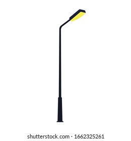 Street Light On White Background. Vector Illustration In Trendy Flat Style. EPS 10.