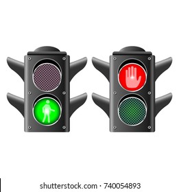Street light at a pedestrian crossing