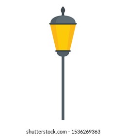 Street light pillar icon. Flat illustration of street light pillar vector icon for web design