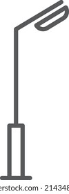 Street Light Pole Icon. Outdoor Lamp Line Symbol