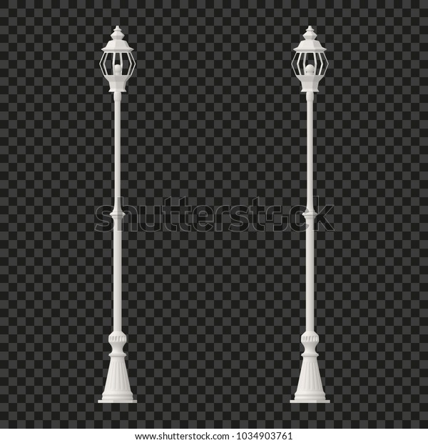 Street light. Road lamp. Element of the\
equipment on a transparent background. Vector illustration. It is\
easy to change the color of\
objects.