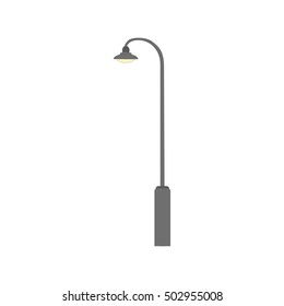 Street light sign icon. New design electricity classic light furniture. Street electric lamp. Vector flat illustration eps10