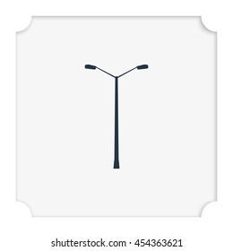 Street light silhouette. Flat symbol icon.