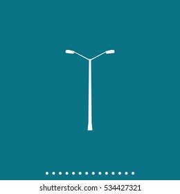 Street light silhouette. Flat symbol icon.