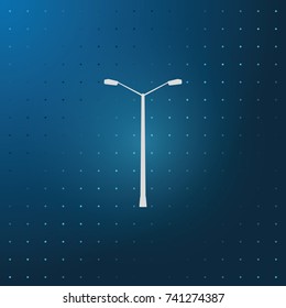 Street light silhouette. Flat symbol icon.