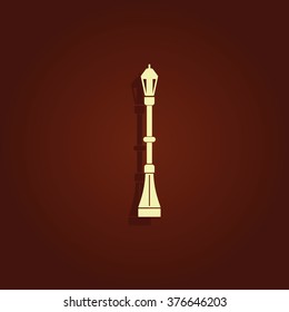 Street light silhouette. Street lamp icon.
