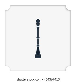Street light silhouette. Street lamp icon.