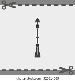 Street light silhouette. Street lamp icon.