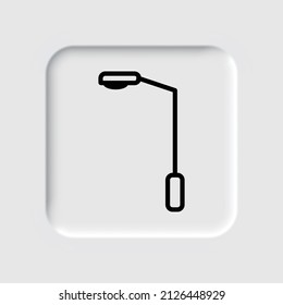 Icono simple de la luz de la calle. Diseño plano. Diseño de neutralismo.ai