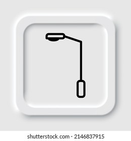Icono simple de la luz de la calle. Diseño plano. Diseño de neutralismo.ai