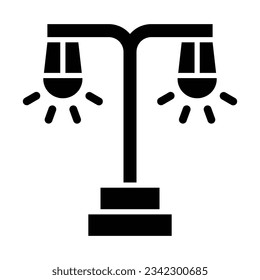 Street Light Vector Glyph Icon For Personal And Commercial Use.
