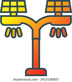 Icono de vector de luz de la calle. Se puede usar para imprimir, móviles y aplicaciones web.
