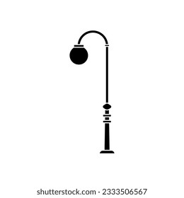 Street light vector icon. Street lighting illustration sign. Flashlight symbol. lamp logo.