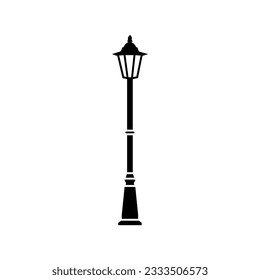 Street light vector icon. Street lighting illustration sign. Flashlight symbol. lamp logo.