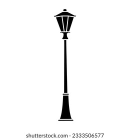 Street light vector icon. Street lighting illustration sign. Flashlight symbol. lamp logo.
