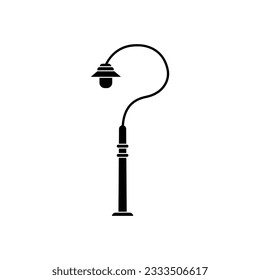 Street light vector icon. Street lighting illustration sign. Flashlight symbol. lamp logo.