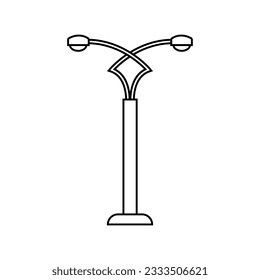 Icono de vector de luz de la calle. Señal de ilustración de iluminación de calle. Símbolo de la linterna. logotipo de la lámpara.
