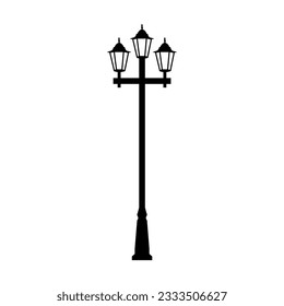 Street light vector icon. Street lighting illustration sign. Flashlight symbol. lamp logo.