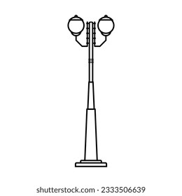 Street light vector icon. Street lighting illustration sign. Flashlight symbol. lamp logo.