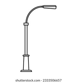 Icono de vector de luz de la calle. Señal de ilustración de iluminación de calle. Símbolo de la linterna. logotipo de la lámpara.