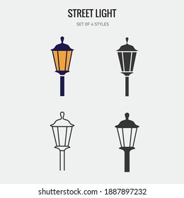 street light vector icon urban