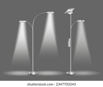 Street light vector illustration, highway, realistic design. Eps 10