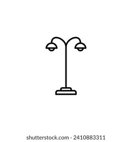 Ilustración del icono de la línea del vector de luz de la calle.