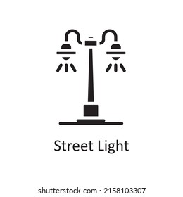 Street Light Vector Solid Icon Design Stock Vector (Royalty Free ...