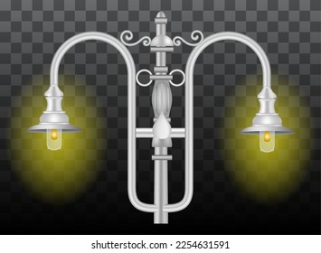 street light vintage realistic isolated
