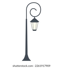 Street lighting. Flat vector icon