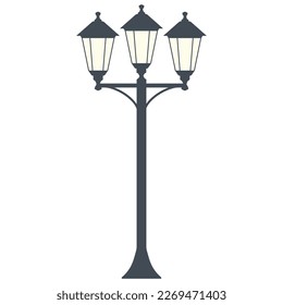 Street lighting. Flat vector icon