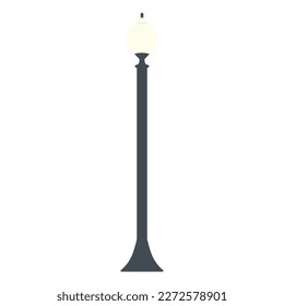 Iluminación callejera. Icono de vector plano