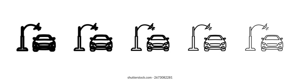 Icono de alumbrado público Vector aislado sobre fondo blanco