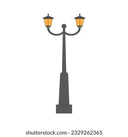 street lighting icon logo vector design template