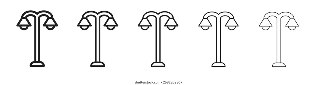 Icono de alumbrado público Ilustración vectorial aislada