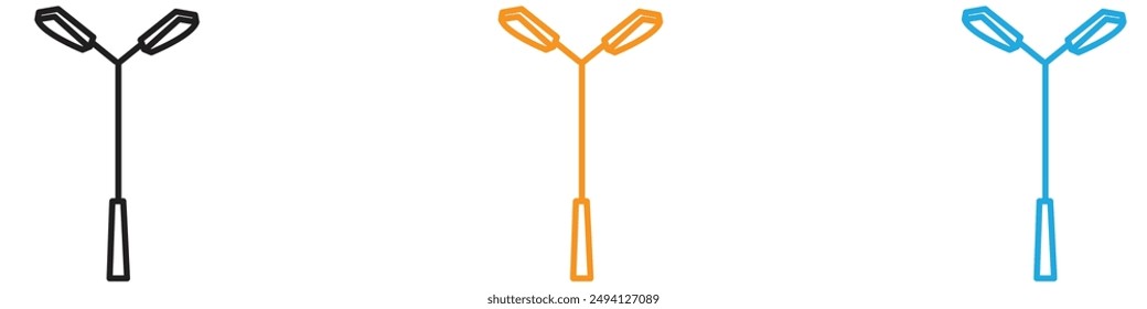 Street lighting icon vector logo set collection for web app ui