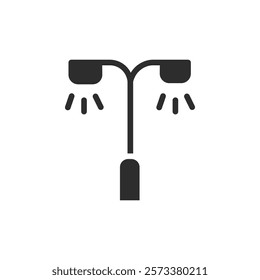 Street lighting icon web design in vector